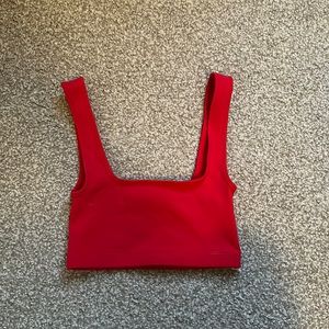 Cropped red tank